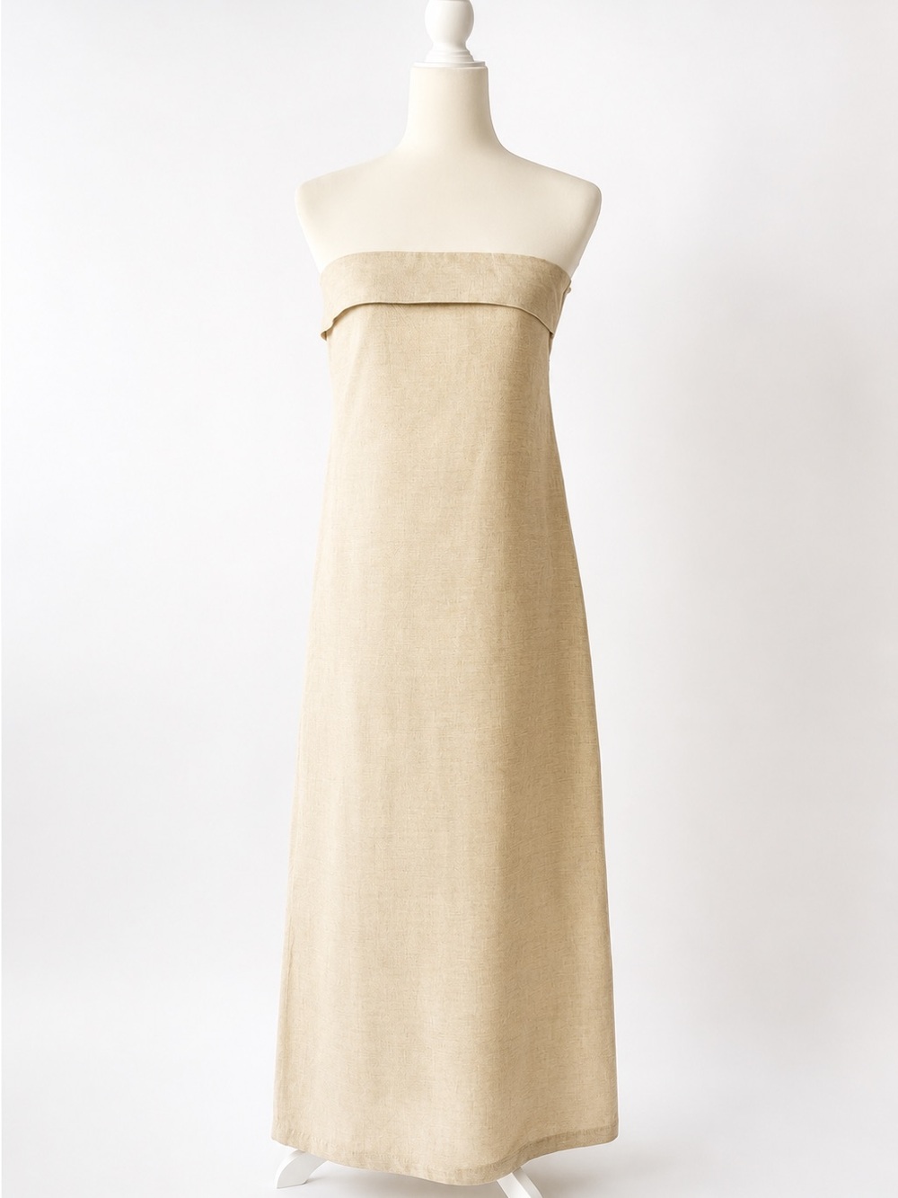 Touché Balnéaire 100% Linen Strapless Maxi Dress